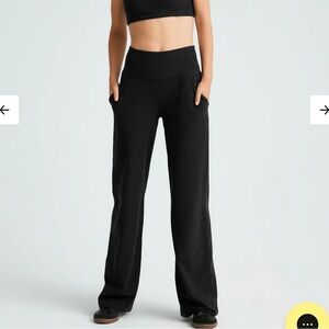 NWT Beyond Yoga Spacedye Laid Back Wide Leg Pant - Darkest Night - Large